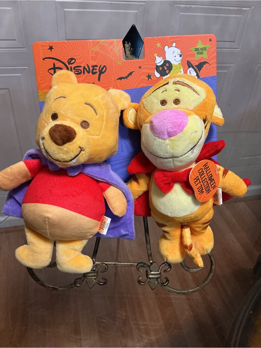 Disney Winnie the Pooh & Tigger 10” Halloween Set Of Dog Toys Clinker Squeaker